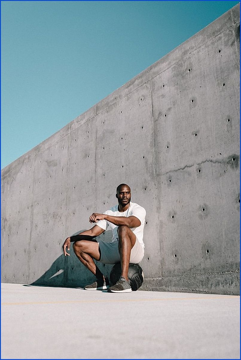 Meditating businessman
